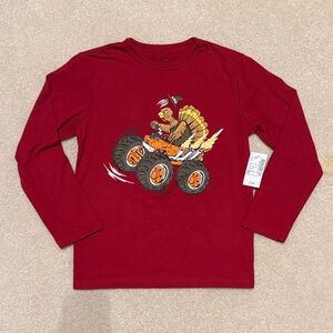 Boys Small (5T) Monster Truck Burgundy Graphic Tee, NWT